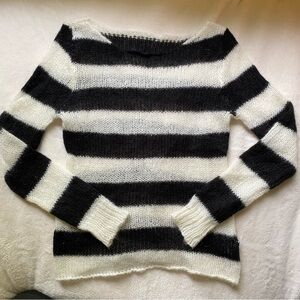 Brandy Melville black white striped sweater